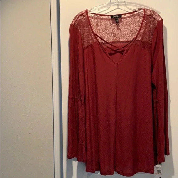 Jessica Simpson Women’s Top Ruby Flare Sleeve Size 2X New - Picture 2 of 13
